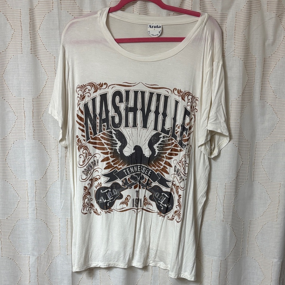 Arula Off-White Nashville Graphic Tee